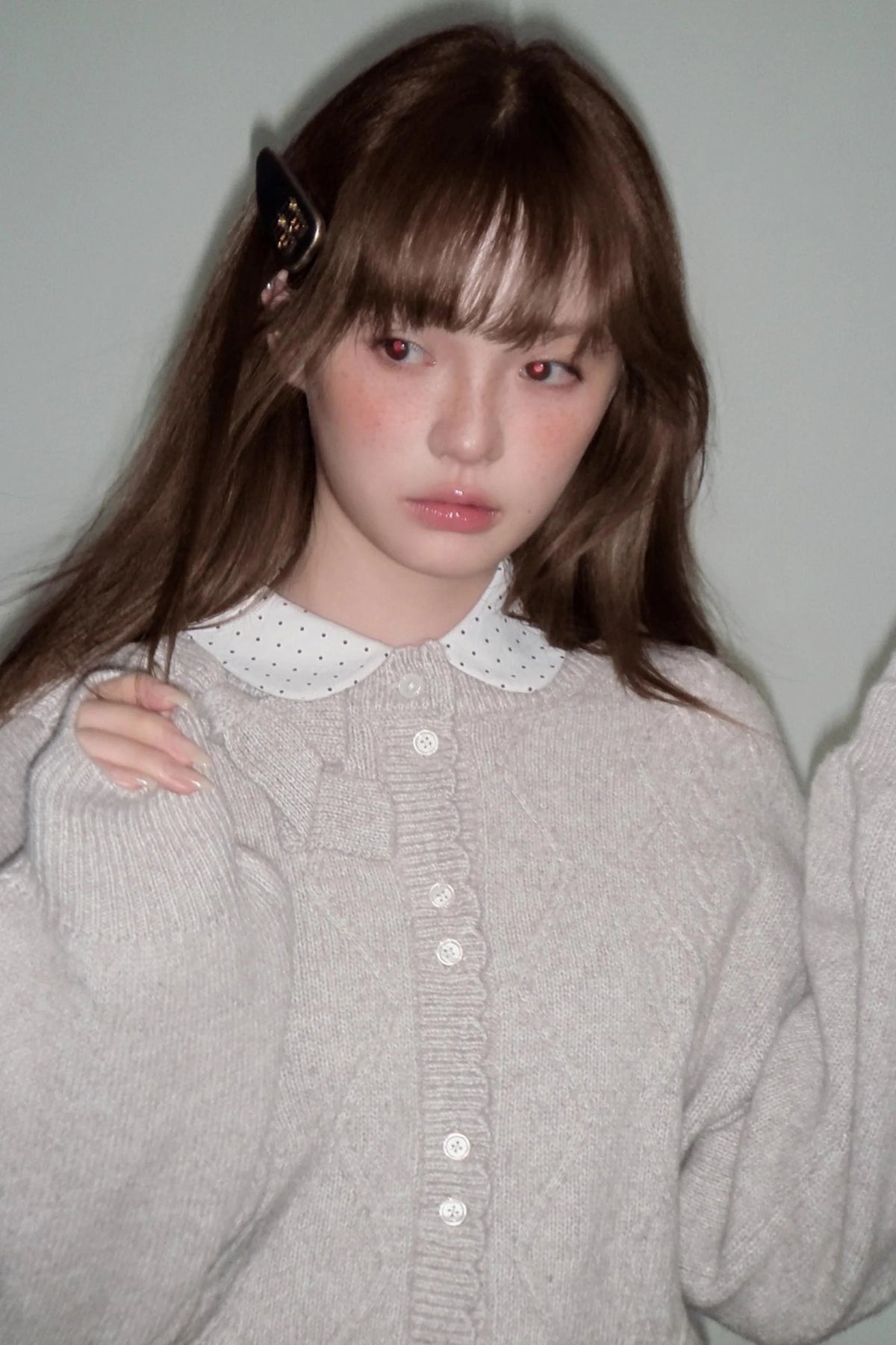 Moonlight Silhouette Sweet Wool Cardigan