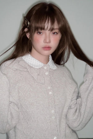 Moonlight Silhouette Sweet Wool Cardigan