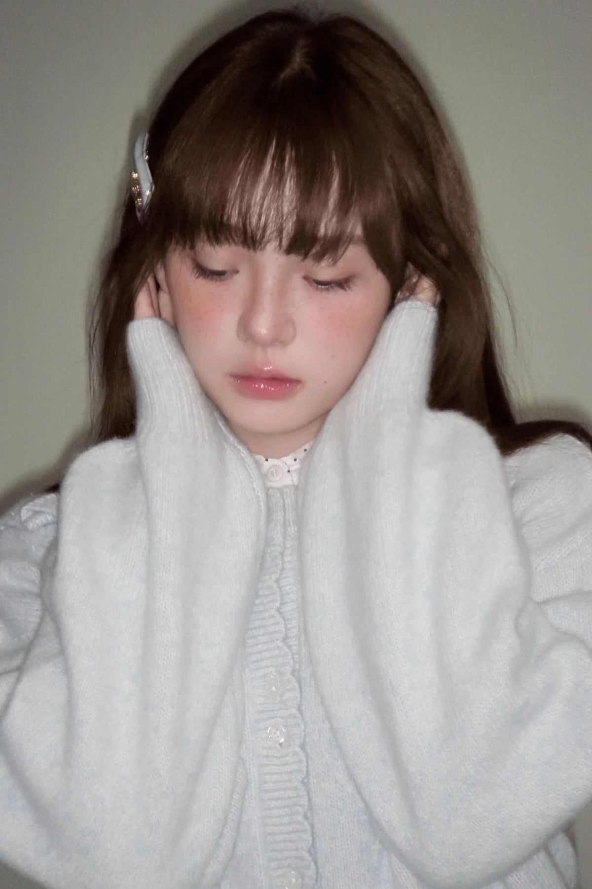 Moonlight Silhouette Sweet Wool Cardigan