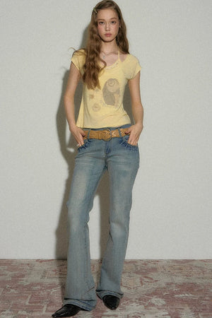 Moonlight Sparkle Flared Jeans