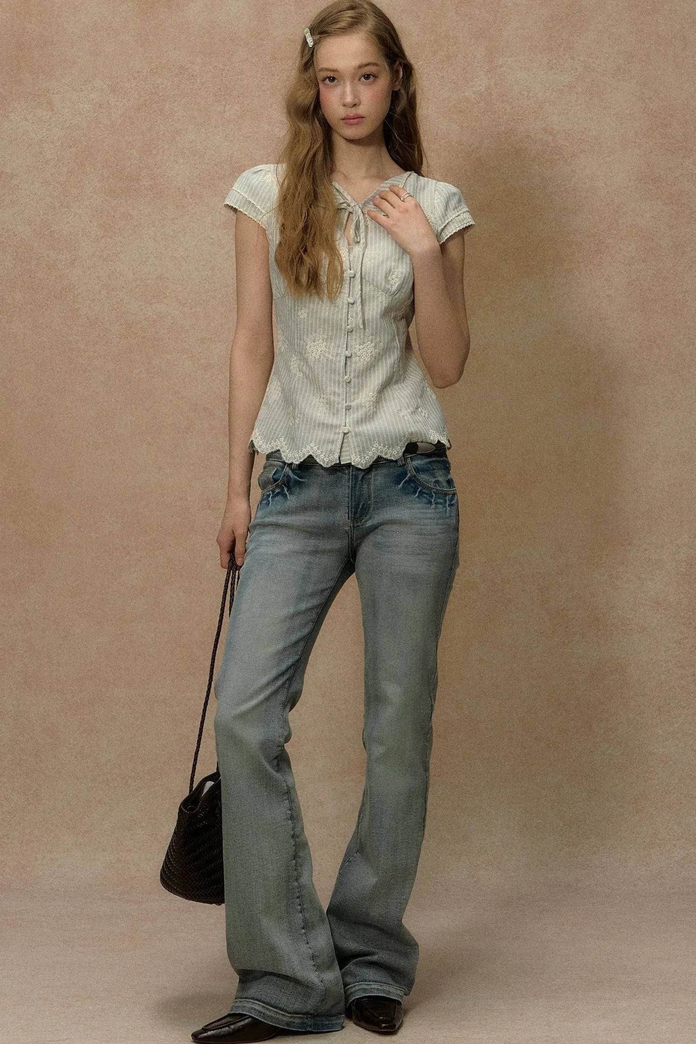 Moonlight Sparkle Flared Jeans