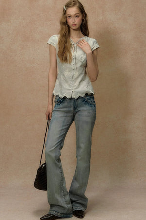 Moonlight Sparkle Flared Jeans