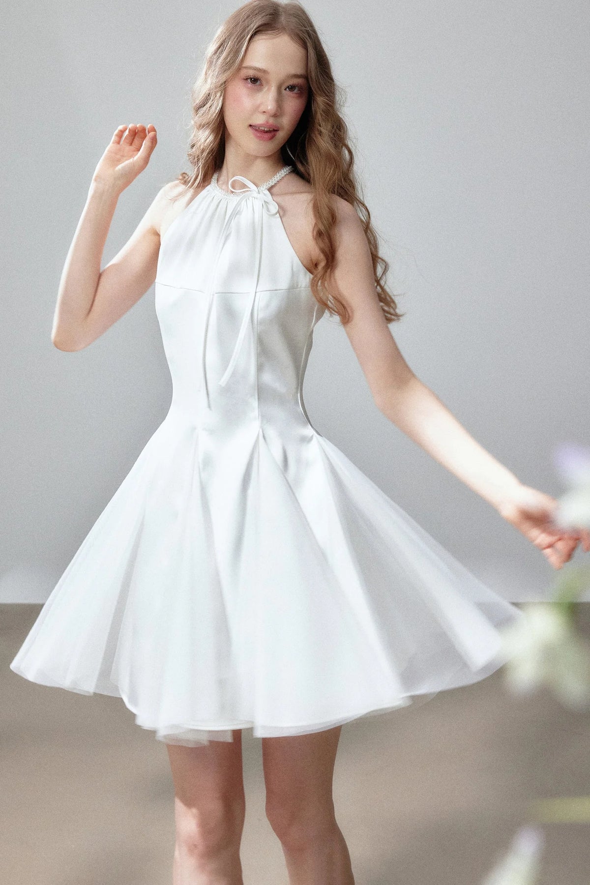 Moonlight Waltz Satin Dress