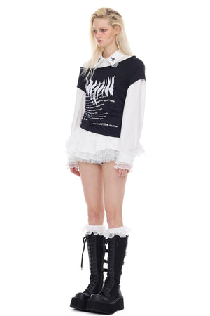 Moonlit Lace Tutu Shirt