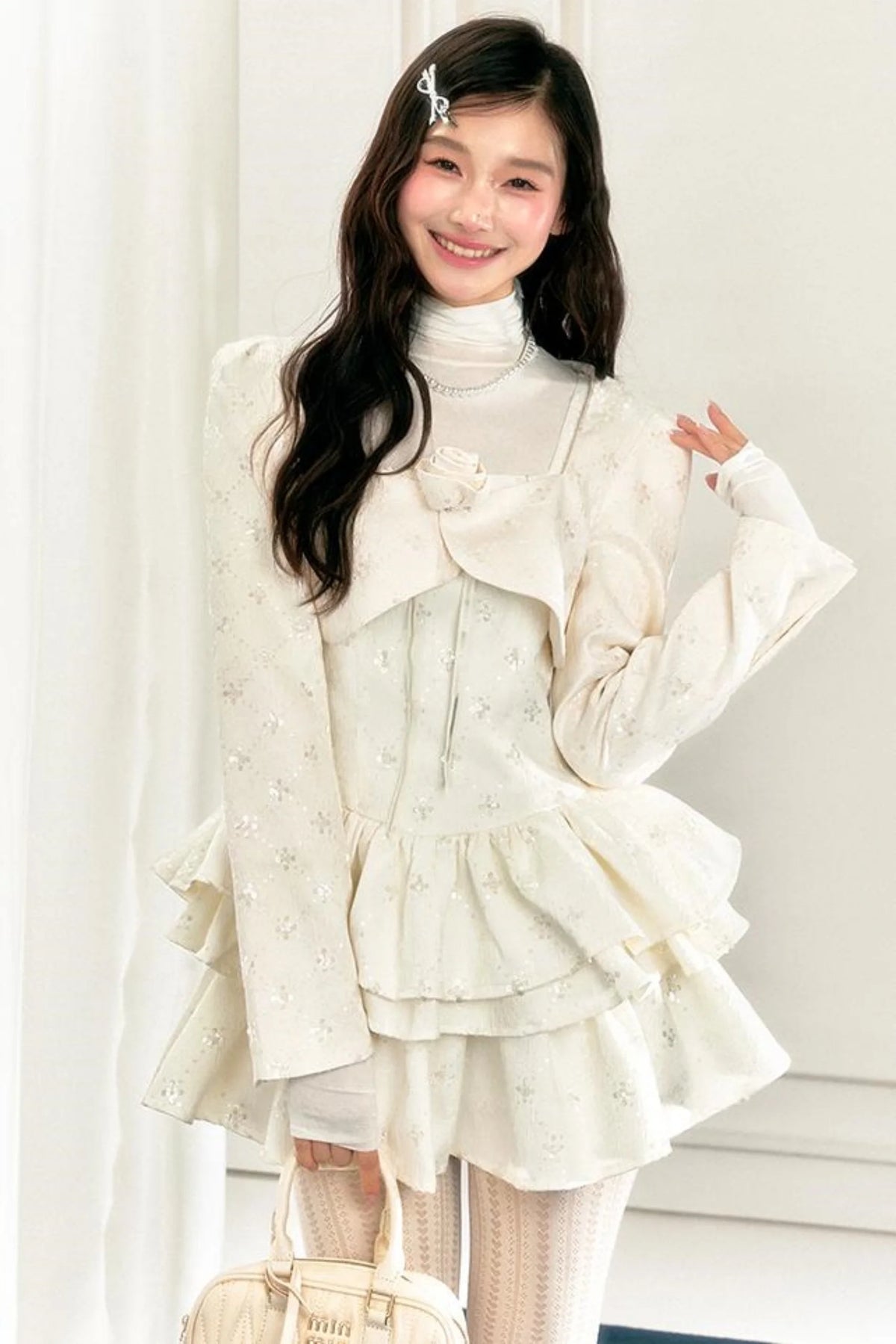 Moonlit Rose Corset Poncho Dress Set-Up