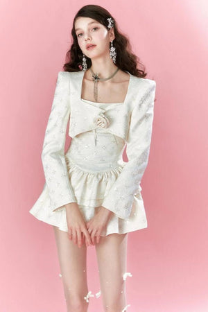Moonlit Rose Corset Poncho Dress Set-Up