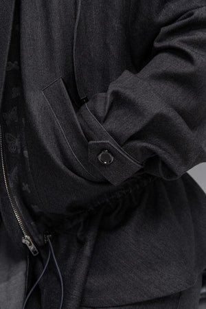 Morning Gray Hooded Jacket & Skirt Set