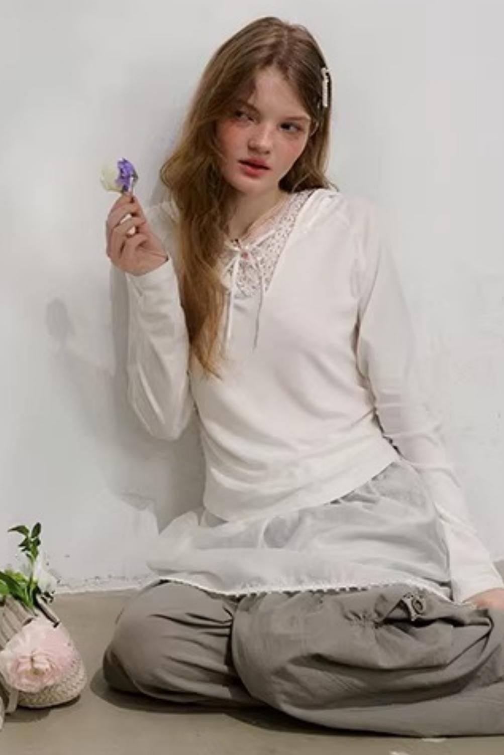 Morning Light Lace Knit Top