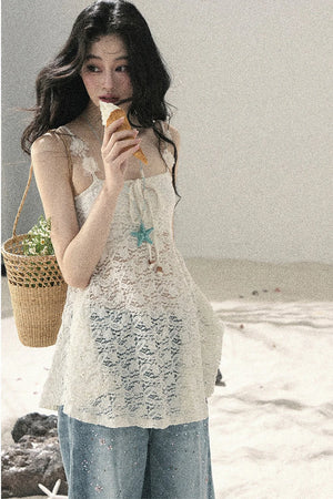 Morning Mist Lace Camisole Top