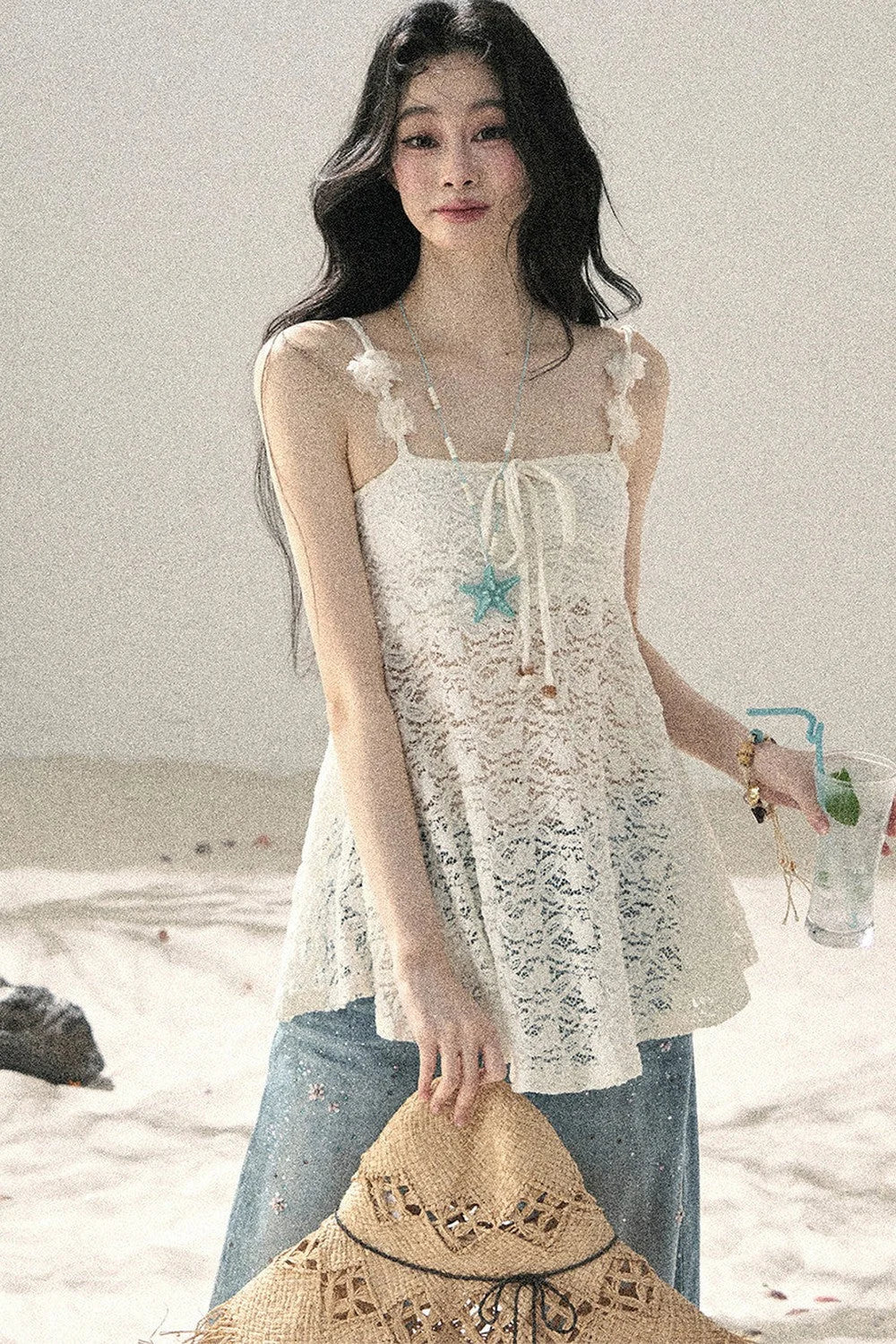 Morning Mist Lace Camisole Top