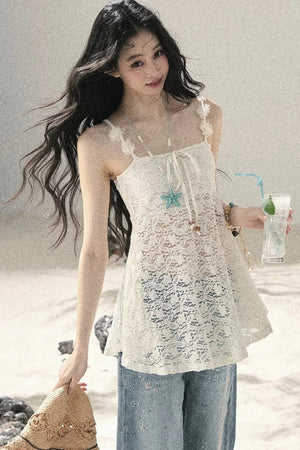 Morning Mist Lace Camisole Top
