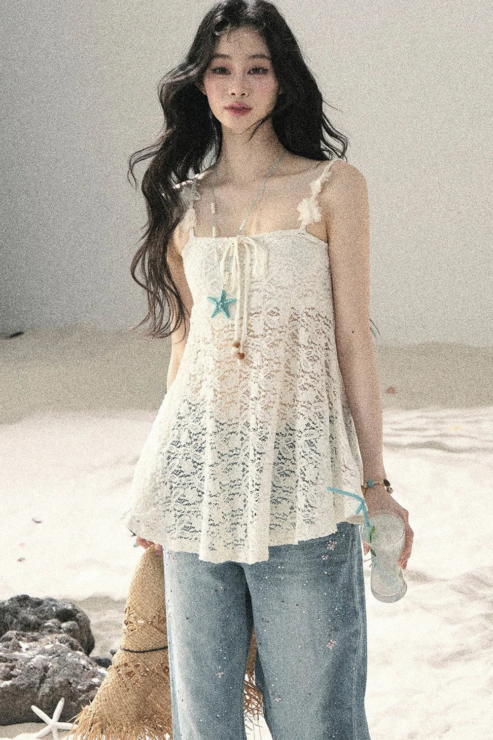 Morning Mist Lace Camisole Top