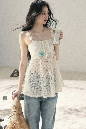 Morning Mist Lace Camisole Top