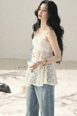 Morning Mist Lace Camisole Top