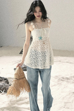 Morning Mist Lace Camisole Top