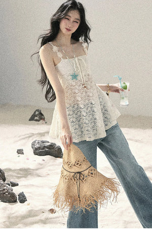Morning Mist Lace Camisole Top