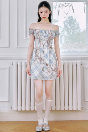 Morning Mist Plaid Dress