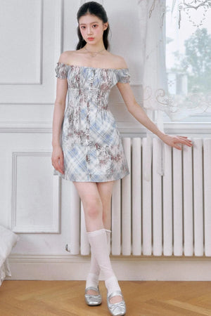 Morning Mist Plaid Dress
