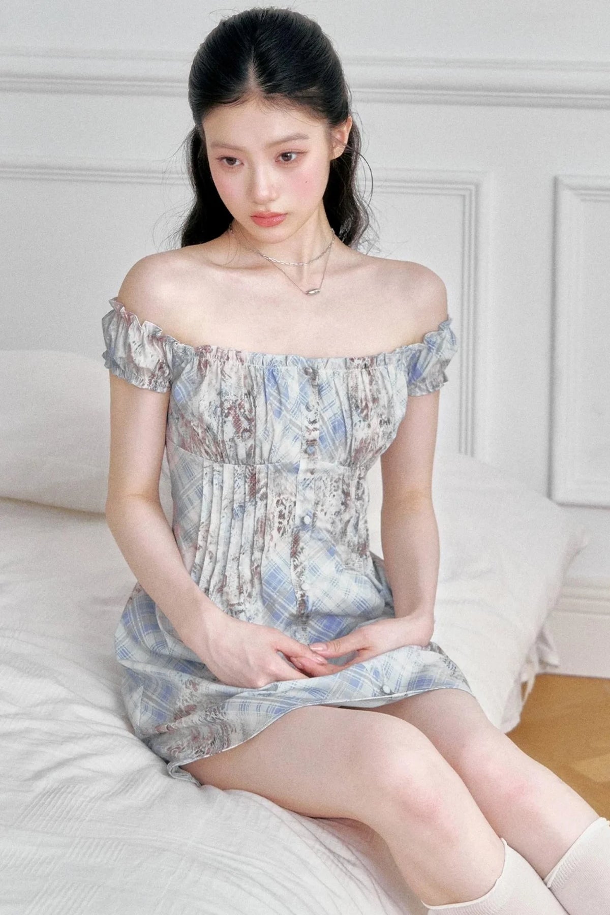 Morning Mist Plaid Dress