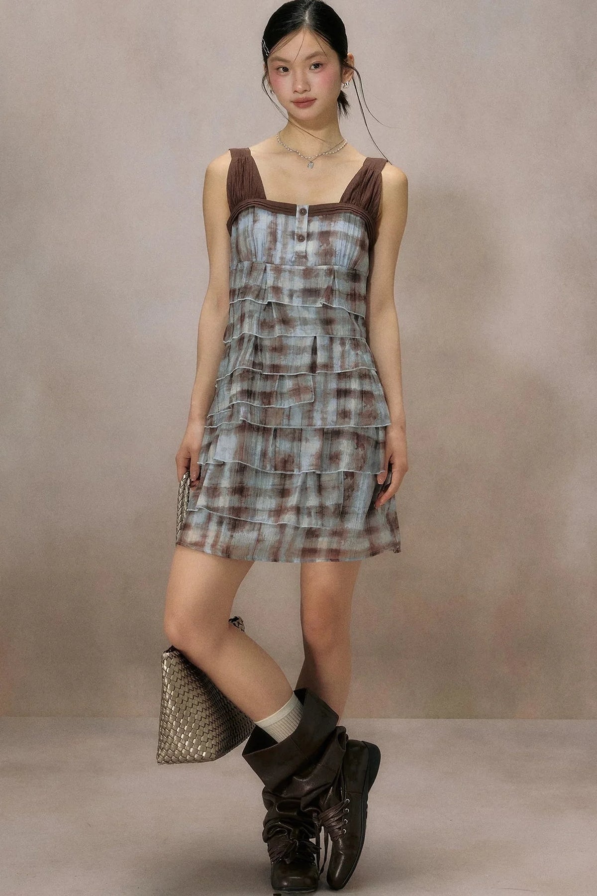 Mountain Ripple Suspender Dress