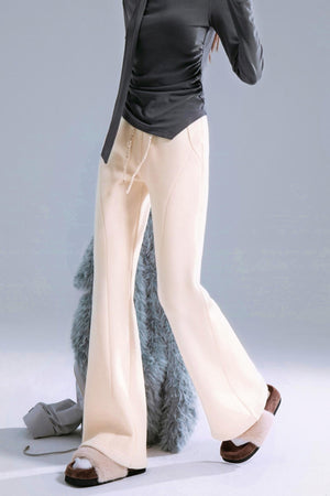 Mulberry Silk & Wool Bootcut Pants