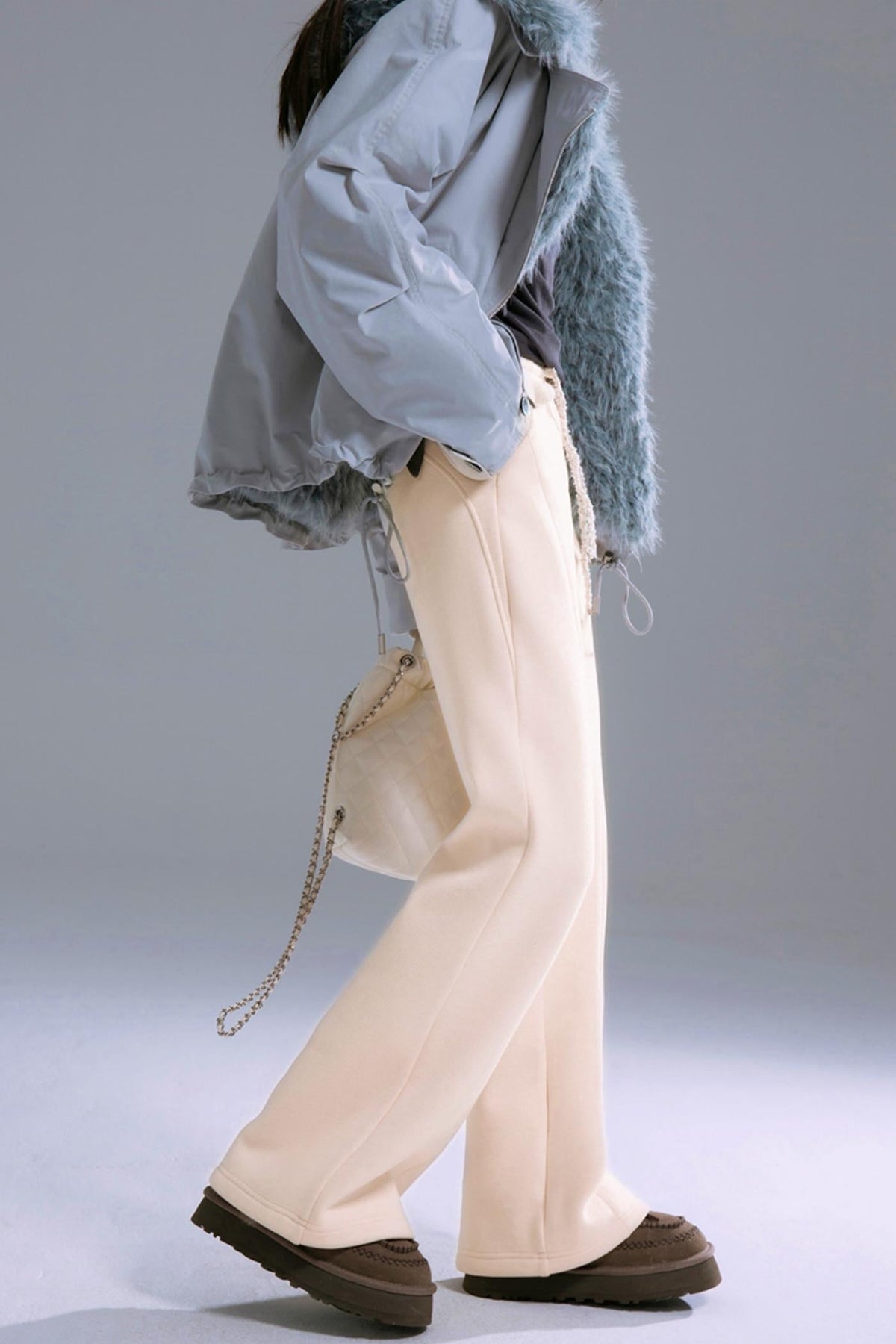 Mulberry Silk & Wool Bootcut Pants
