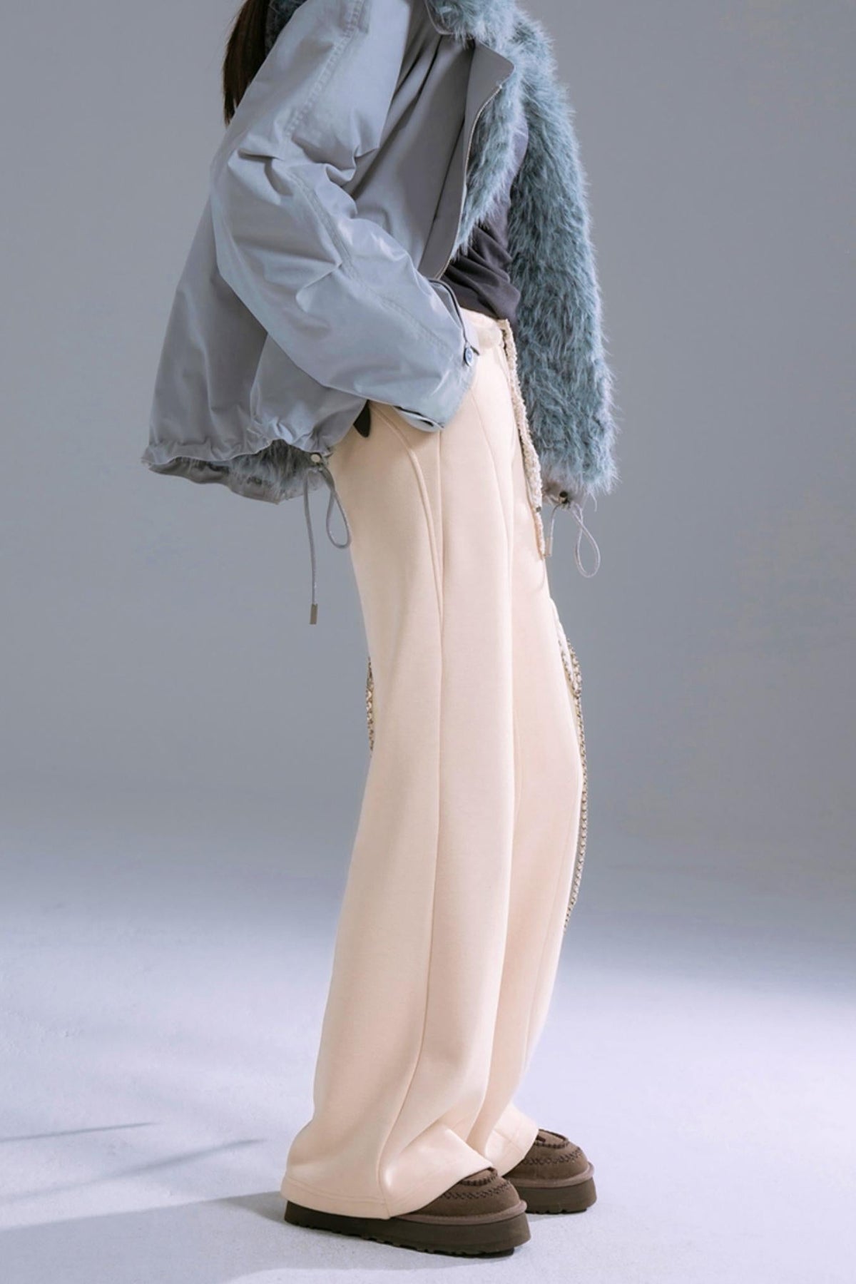 Mulberry Silk & Wool Bootcut Pants