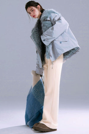 Mulberry Silk & Wool Bootcut Pants