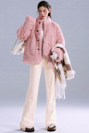 Mulberry Silk & Wool Bootcut Pants
