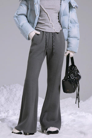 Mulberry Silk & Wool Bootcut Pants
