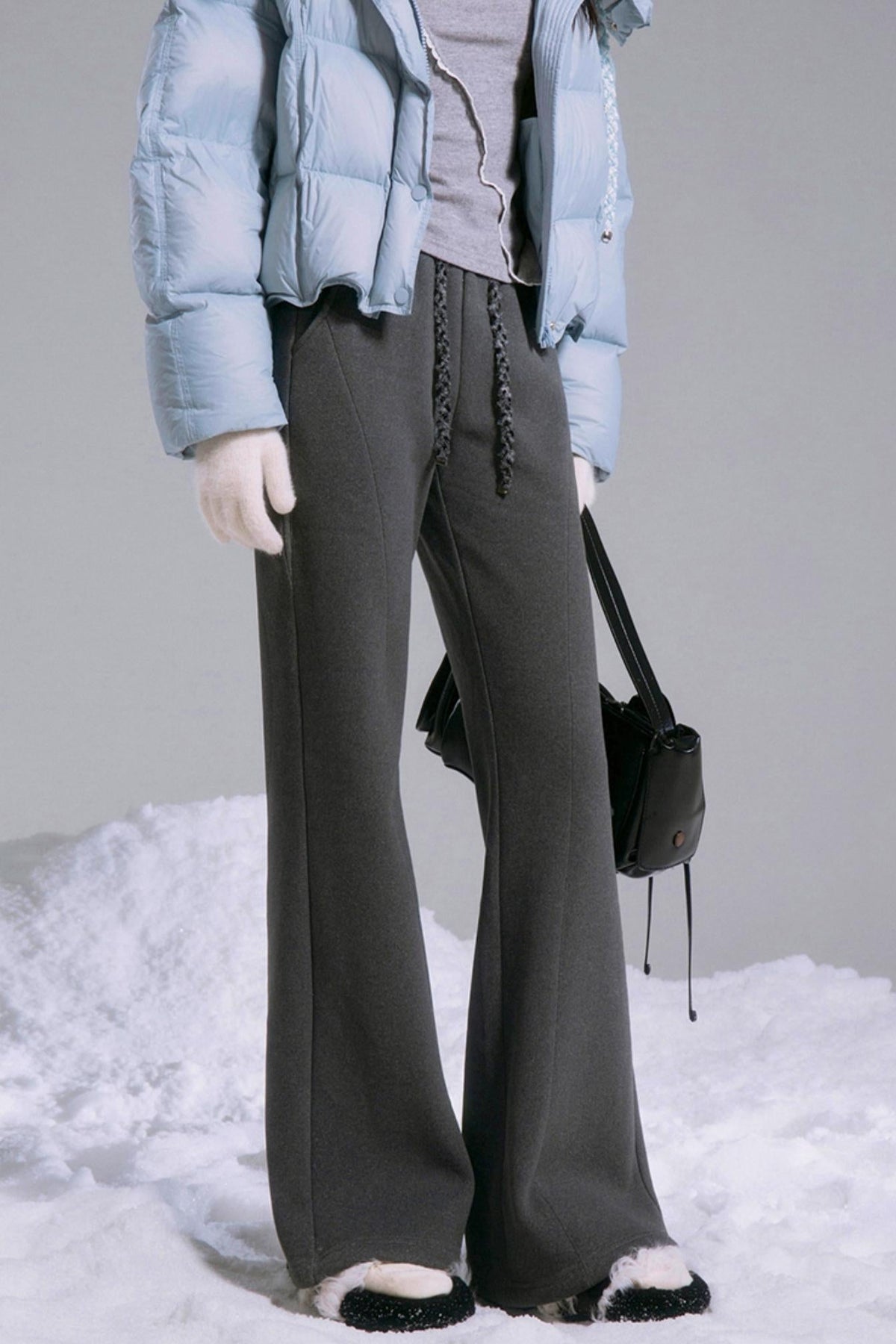 Mulberry Silk & Wool Bootcut Pants
