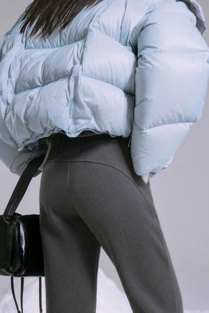 Mulberry Silk & Wool Bootcut Pants