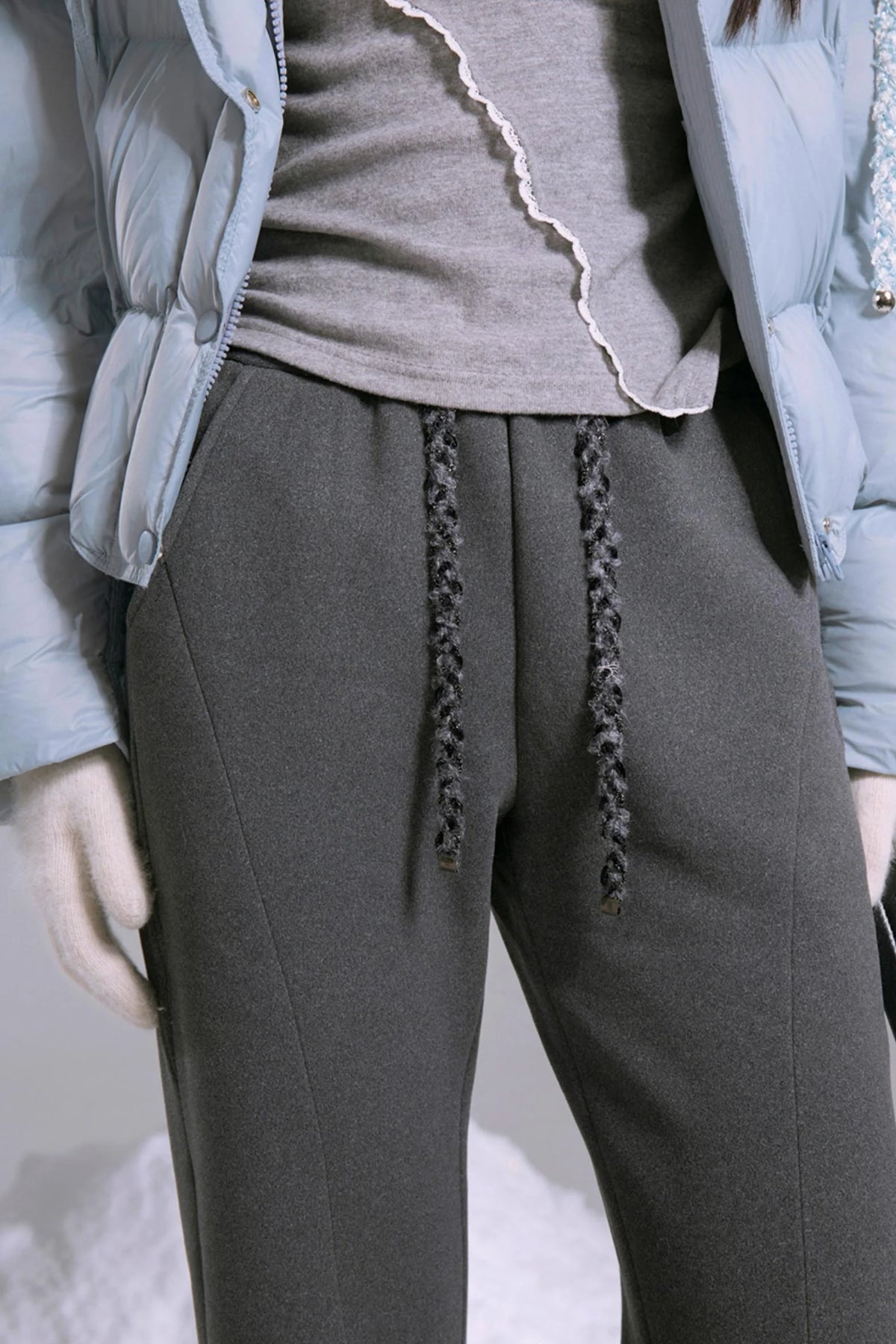 Mulberry Silk & Wool Bootcut Pants
