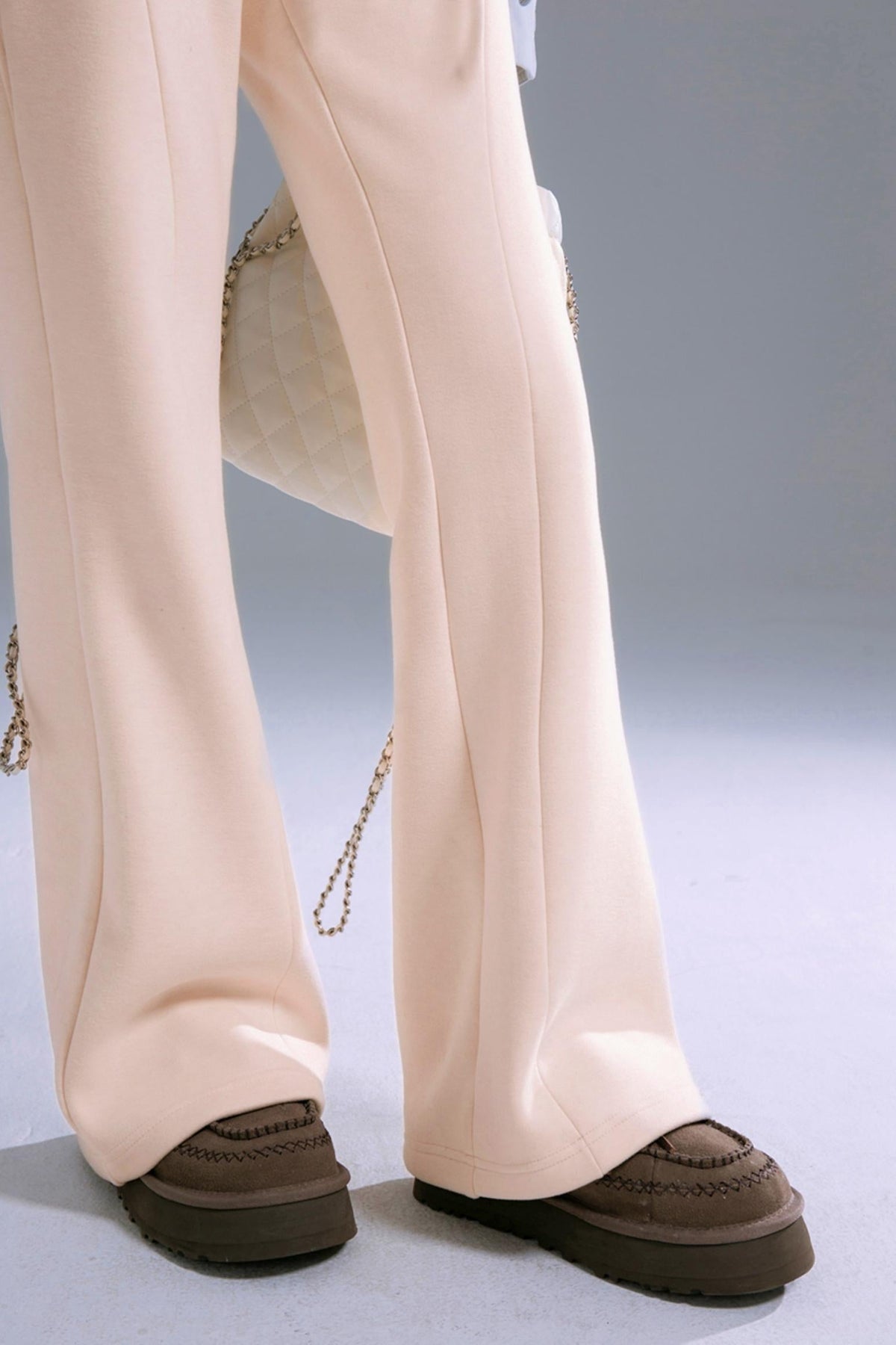 Mulberry Silk & Wool Bootcut Pants
