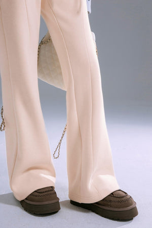 Mulberry Silk & Wool Bootcut Pants