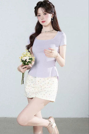 Multi-Color Knitted Top Set-Up