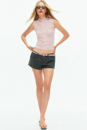 Multi-Color Mohair Knit Vest