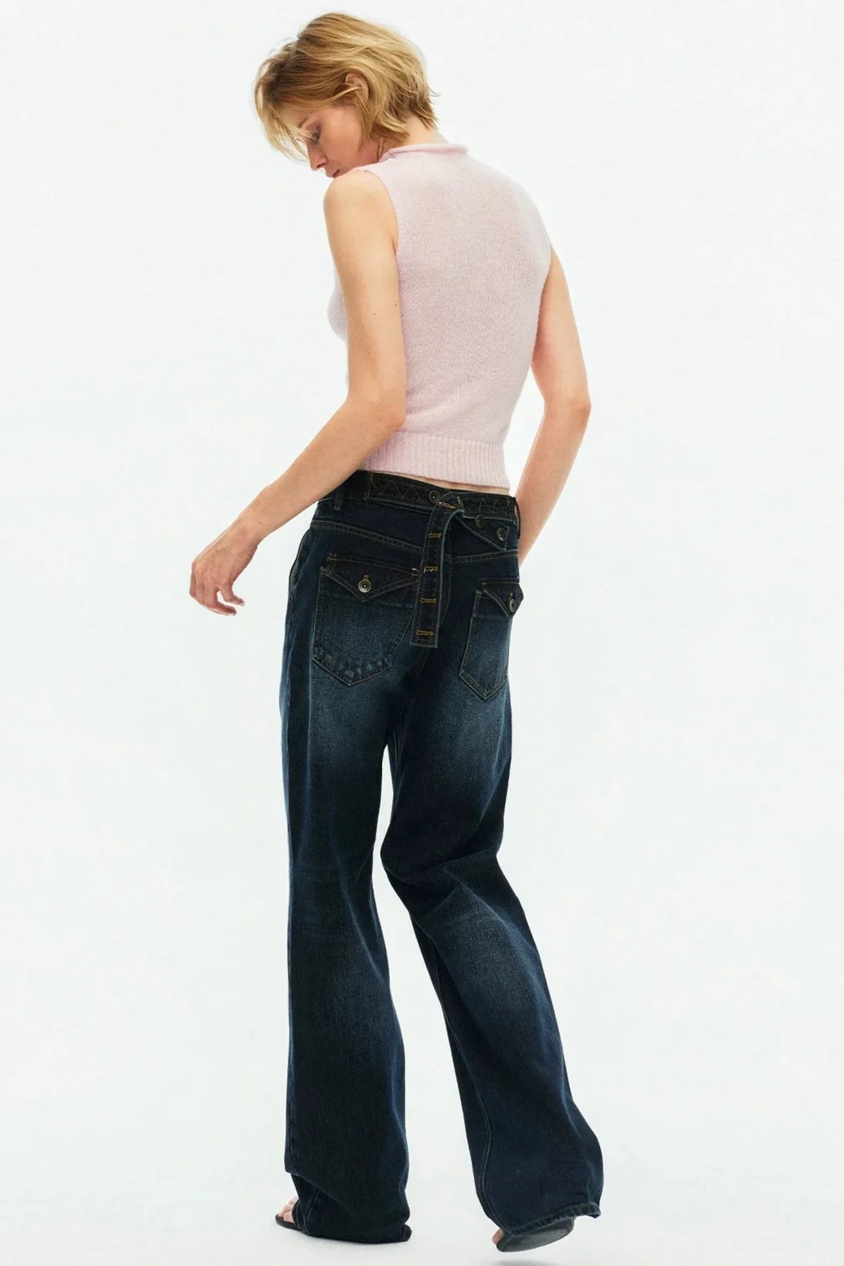 Multi-Color Mohair Knit Vest