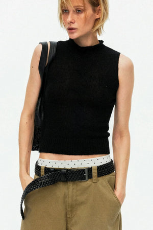 Multi-Color Mohair Knit Vest