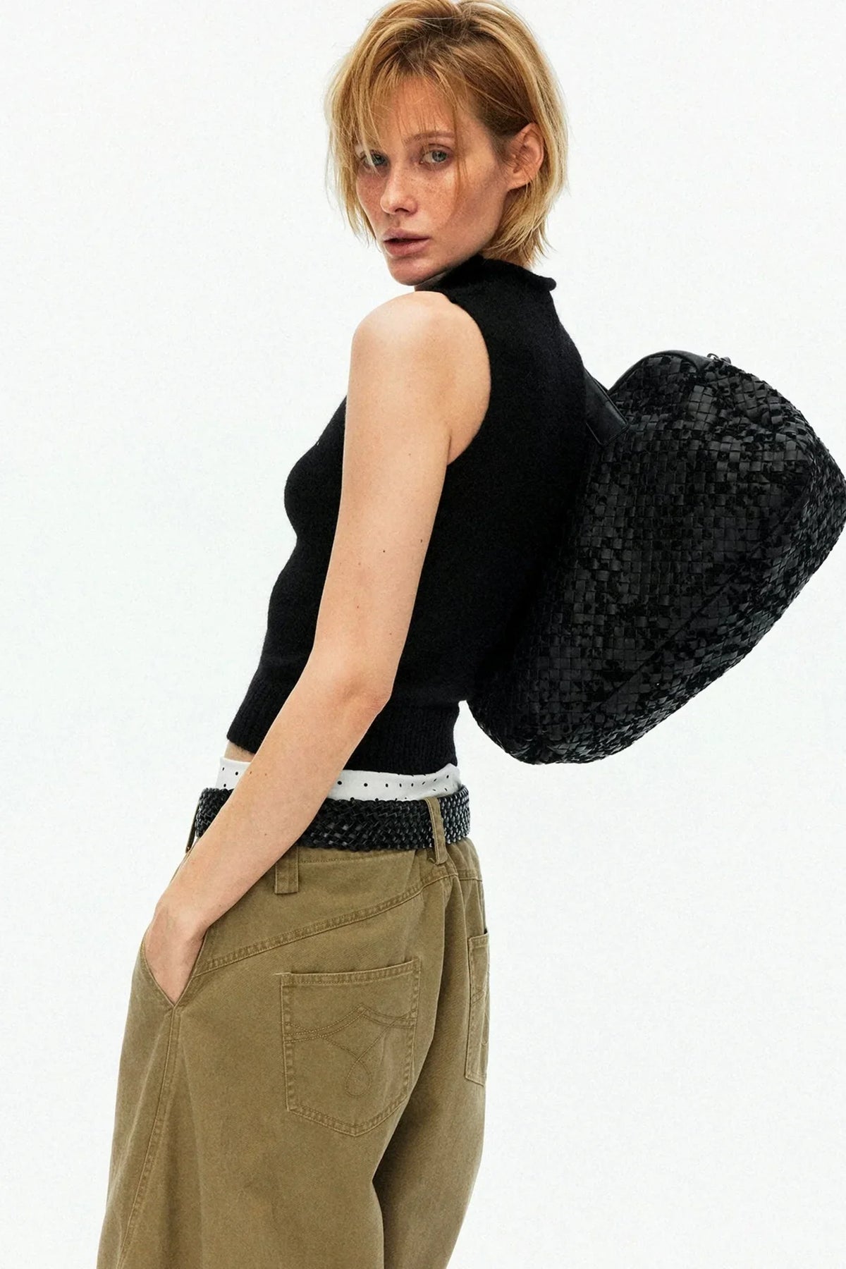 Multi-Color Mohair Knit Vest