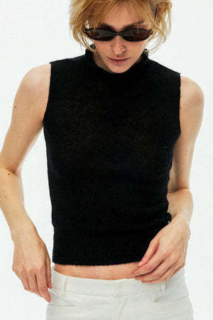 Multi-Color Mohair Knit Vest