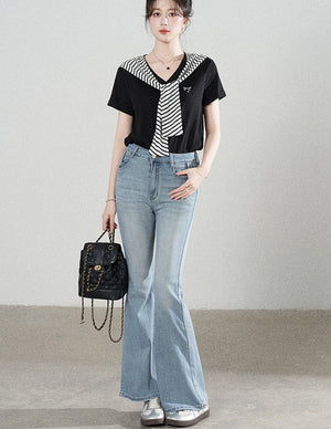 Multi-Color Shawl T-Shirt Set-Up