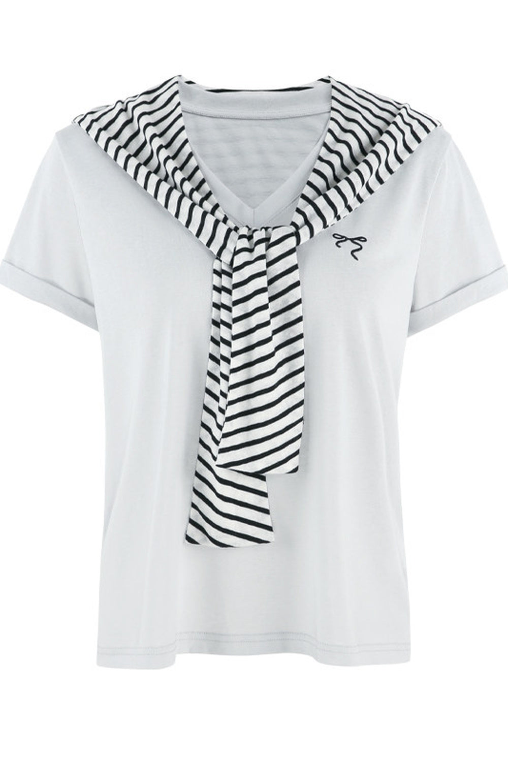 Multi-Color Shawl T-Shirt Set-Up