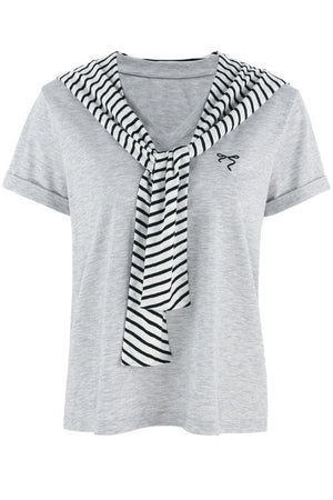 Multi-Color Shawl T-Shirt Set-Up