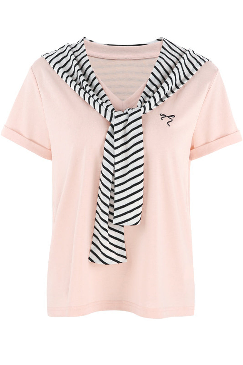 Multi-Color Shawl T-Shirt Set-Up