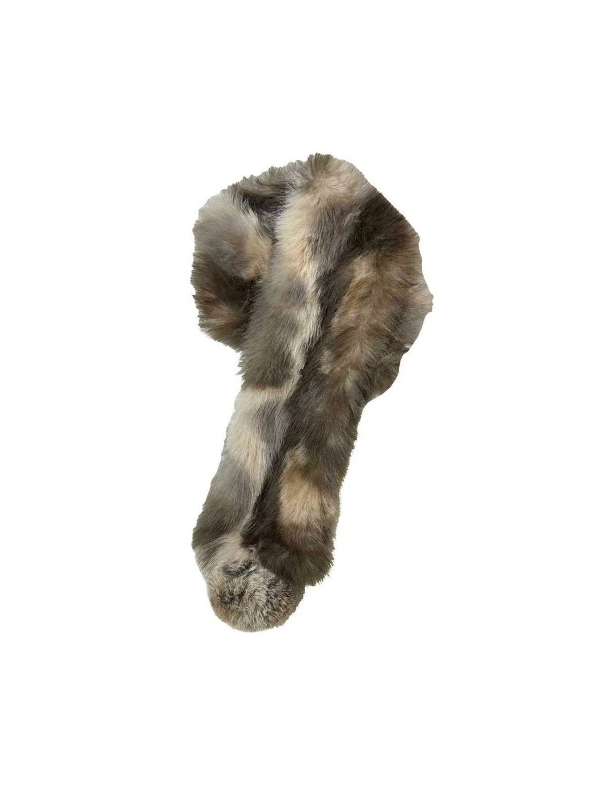 Multi-Colored Fur Ball Scarf