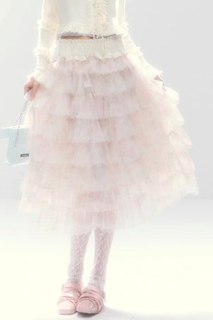 Multi-Layered Mesh Skirt
