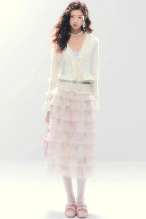 Multi-Layered Mesh Skirt