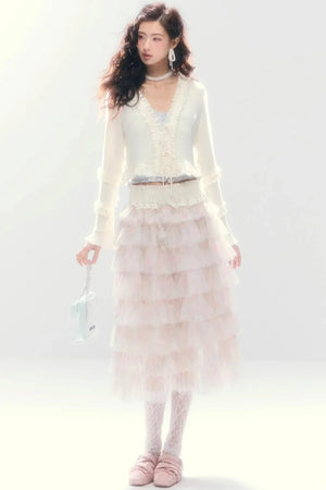 Multi-Layered Mesh Skirt