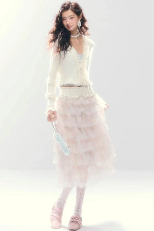 Multi-Layered Mesh Skirt
